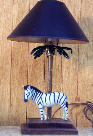 African Zebra Lamp - Click Image to Close
